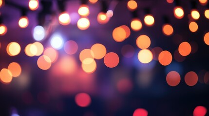 Obraz premium Bokeh light background featuring stage and spotlight for a festive celebration theme