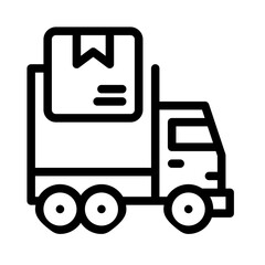Icon Delivery Order With Style Outline