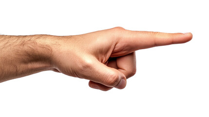hand pointing isolated on white background