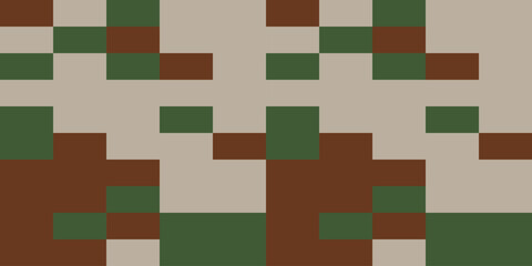 Camouflage Pattern Background Seamless Vector Illustration. Classic Clothing Style Masking Camo Repeat Print. Military Camouflage Patterns