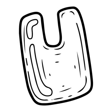 recommend clip art: Gua sha scraper hand drawn doodle. Self care. Cosmetic facial massage. Stroking skin with scrapers. Natural stone. Body health. Vector engraving line art illustration.