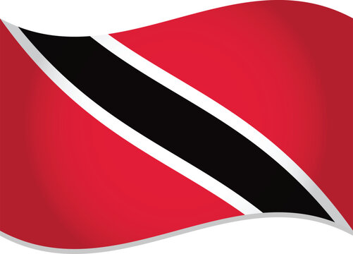 Trinidad and Tobago National Flag 3D Vector