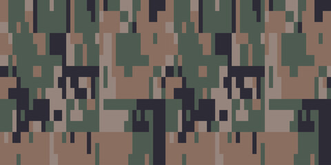Desert Seamless Camo Graphic Print. Camouflage Seamless Pattern. Military Camouflage
