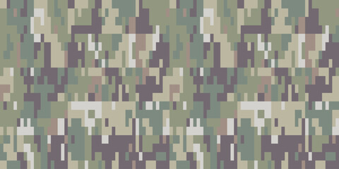 Army Seamless Camouflage, Modern Print Pattern That Was Used as the Default Camouflage Pattern Issued. Military Camouflage Clothing