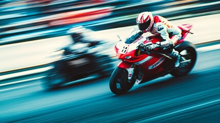 A man is riding a motorcycle on a track