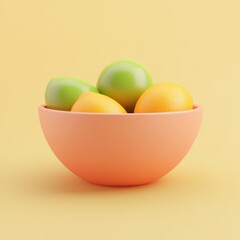 Vibrant Citrus Fruit in a Minimalist Bowl