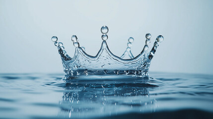crown-shaped water splash