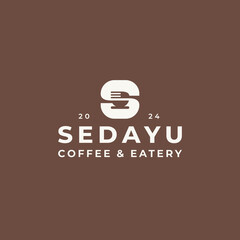 Coffee and eatery logo design with S letter