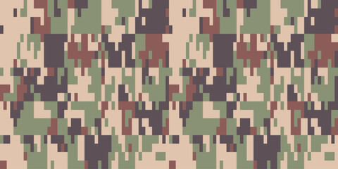Army Camouflage Background, Classic Seamless Pattern, Military Camouflage