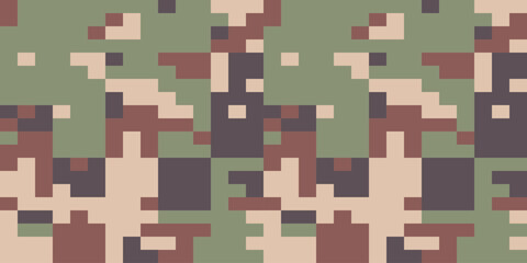 Army Camouflage Background, Classic Seamless Pattern, Military Camouflage Pants