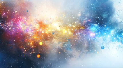 Naklejka premium dimension, featuring a cosmic dance of stars and light. The stars shimmer and twinkle,