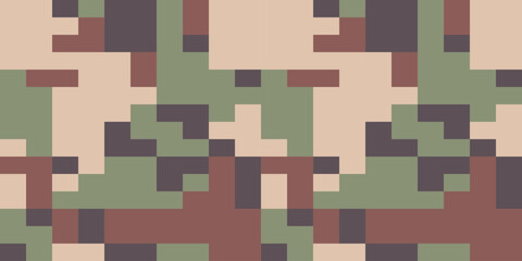 Army Camouflage Background, Classic Seamless Pattern, Military Camouflage Netting