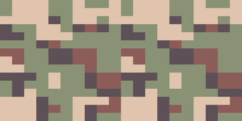 Army Camouflage Background, Classic Seamless Pattern, Military Camouflage Suit
