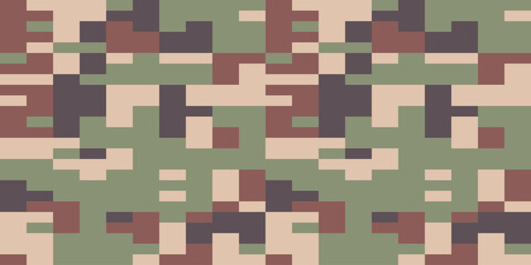 Army Camouflage Background, Classic Seamless Pattern, Military Camouflage Face Paint