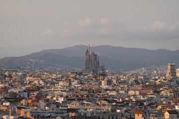 Naklejka premium panorama Sagrada Familia
