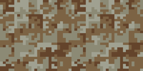 Desert Seamless Camo Graphic Print. Camouflage Seamless Pattern. Military Camouflage