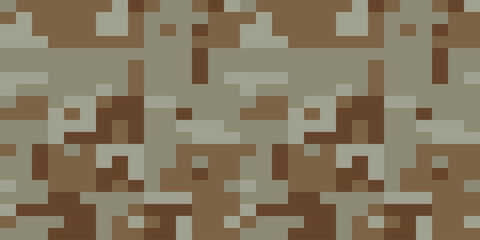 Camouflage Pattern Background Seamless Vector Illustration. Classic Clothing Style Masking Camo Repeat Print. Military Camouflage Face Paint