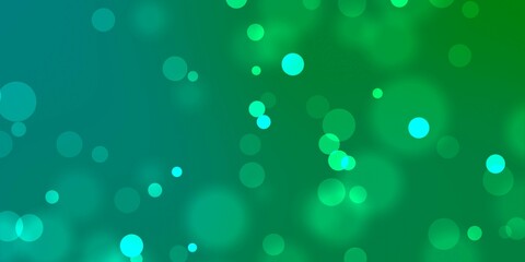 Abstract Green Background With Blurred Circles And Bokeh Effects