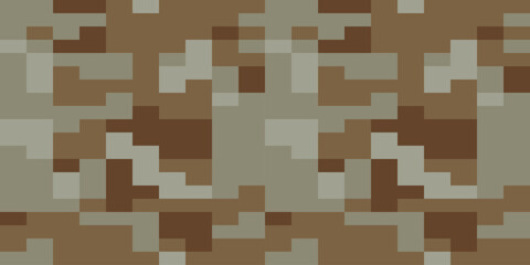 Desert Seamless Camo Graphic Print. Camouflage Seamless Pattern. Military Camouflage Netting