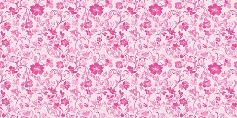 Pink floral pattern with a soft, feminine design. seamless background pattern
