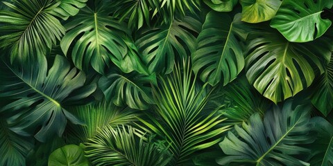 Dense greenery in the jungle features palm leaves and gentle warmth, creating a vibrant atmosphere rich in tropical plant life and inviting ambiance.