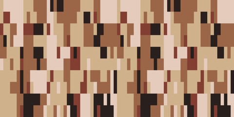 Camouflage pattern background seamless vector illustration. Classic clothing style masking camo repeat print. Green brown black olive colors forest texture