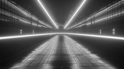 futuristic y2k design background with retro elements, a perspective grid graphic, and wireframe shapes, creating a visually striking black and white cyberpunk-inspired digital experience
