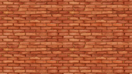 Obraz premium rustic orange brick texture: close-up of bricks in rustic orange tones with prominent texture and rich earthiness, evoking a warm, southwestern look ideal for cozy decor