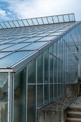 Gewächshäuser eine Konstruktion aus Glas und Metall