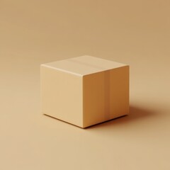 Minimal Geometric Cube on Neutral Background