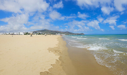 Panoramic view of Cabo Negro Beach, Martil. a beach resort in northern Morocco, to the north of Tetouan