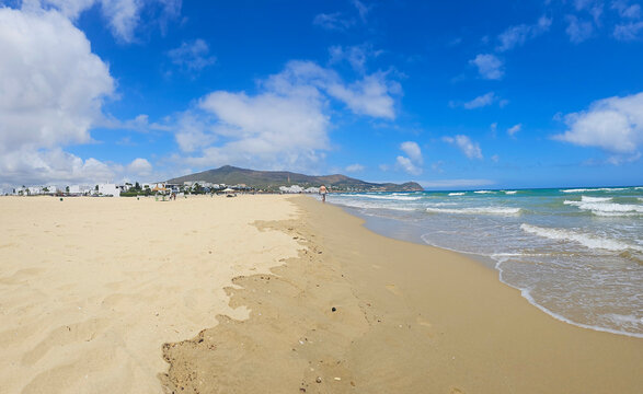 Panoramic view of Cabo Negro Beach, Martil. a beach resort in northern Morocco, to the north of Tetouan