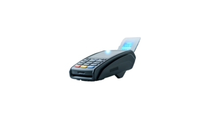 Card payment terminal, transparent background PNG