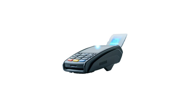Card payment terminal, transparent background PNG