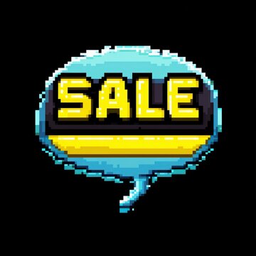 sale pixelized icon