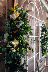 balcony with flowers