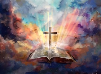 cross in the clouds