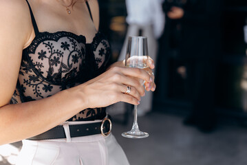 person with champagne