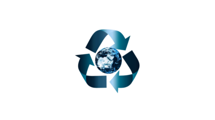 Recycling symbol, Transparent background PNG
