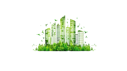 Green energy, transparent background PNG