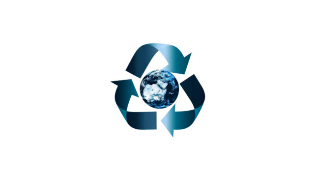 Recycling symbol, Transparent background PNG
