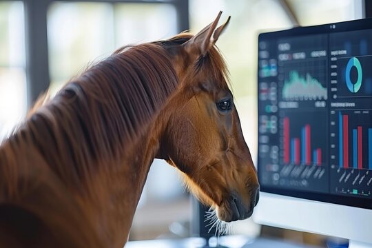 Data Analysis Expert Utilizes Computer to Present Dashboard with Charts and Metrics, Producing Insightful Reports for Operations Management. - Powered by Adobe