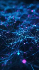 Illustration of an intricate digital brain composed of interconnected neural pathways and glowing circuitry, floating in a dark, ambient space