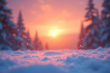 background with falling snow