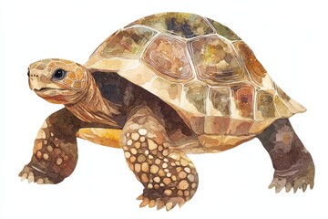 A Wonderful Depiction of a Colorful Turtle in Motion, Highlighting Its Unique Patterns and Natural Beauty with a Touch of Artistic Flair.
