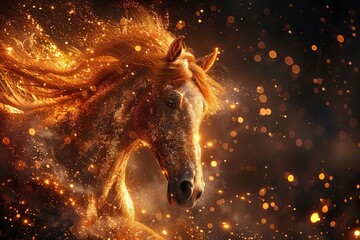 Explosive 4k Gold Particles: A Dramatic Motion Background with Glittery Particles and Bursting Shockwave, Set on a Black Background. Animated Overlay in High Resolution 2160p at 60 fps.