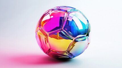 Fototapeta premium A stunning illustration of a soccer ball emitting a powerful sparkle.