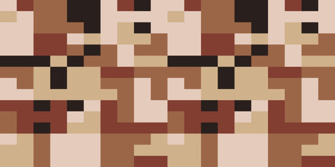 Four different colors digital camouflage military pattern for background, clothing, textile garment, wallpaper || Very easy to use, just click the camouflage pattern in color swatch