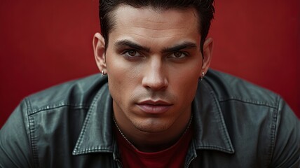 Obraz premium Male model , fashion model , male portrait , standing portrait , male advertisement photo