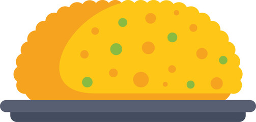 This vector illustration features a pastel, a popular south american pastry, filled with savory ingredients, making it perfect for food related projects